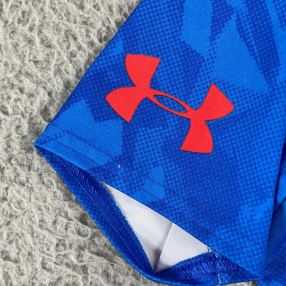 Under Armour Compression Shirt Mens L Blue Superman HeatGear Camo 1244399 - Flaw - Picture 6 of 12